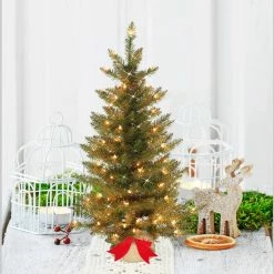 Top 10 🥰 6 Pack: 3ft. Pre-Lit Pencil Fraser Fir Artificial 🔔 Christmas Tree, Clear Lights by Puleo International ✨ -Christmas Shop D248508S 13