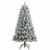 Cheap 😍 6 Pack: 4.5ft. Unlit Flocked Virginia Pine Artificial 🎄 Christmas Tree by Puleo International 🧨 -Christmas Shop D393377S 1