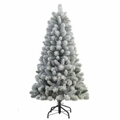 Cheap 😍 6 Pack: 4.5ft. Unlit Flocked Virginia Pine Artificial 🎄 Christmas Tree by Puleo International 🧨