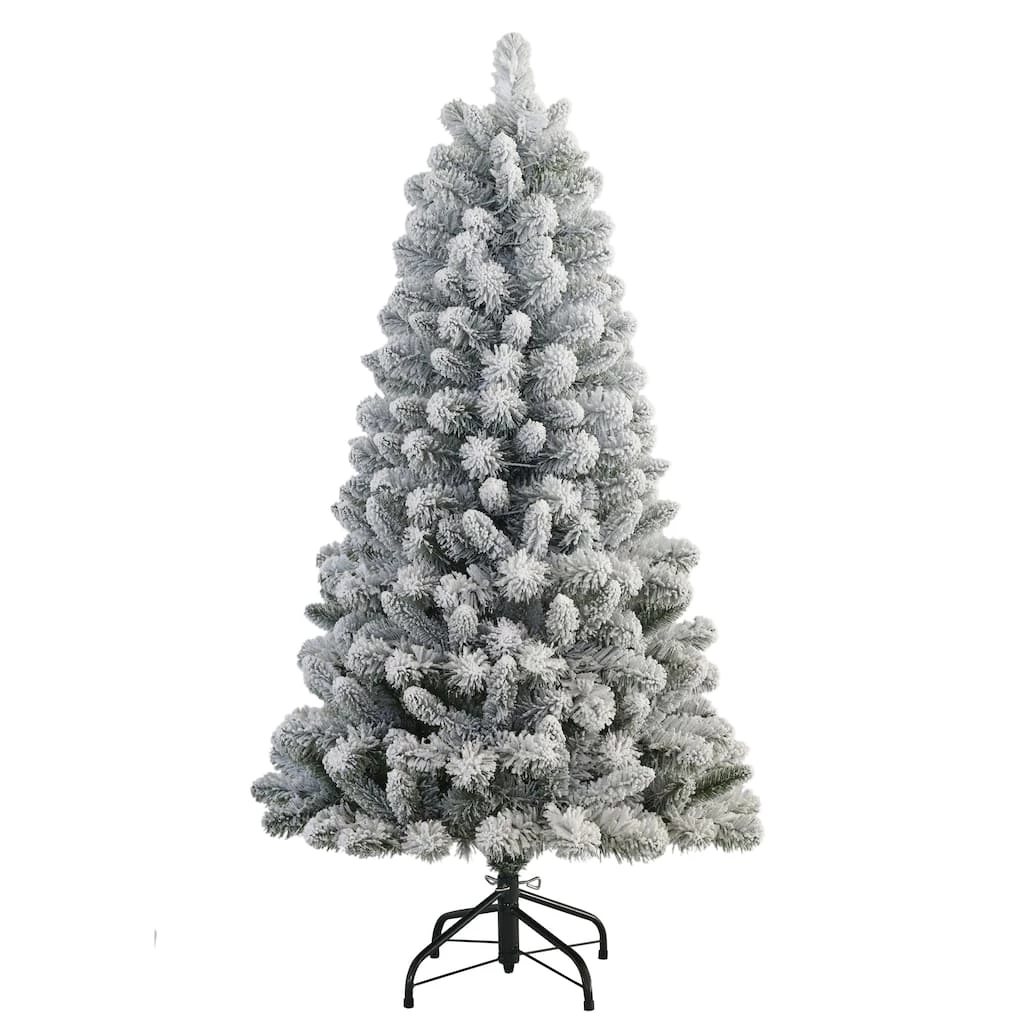 Cheap π 6 Pack: 4.5ft. Unlit Flocked Virginia Pine Artificial π Christmas Tree by Puleo International 𧨠3 Cheap π 6 Pack: 4.5ft. Unlit Flocked Virginia Pine Artificial π Christmas Tree by Puleo International π§¨