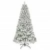 Flash Sale 🛒 6 Pack: 6ft. Unlit Flocked Virginia Pine Artificial 🔔 Christmas Tree by Puleo International 🤩 -Christmas Shop D393378S 1