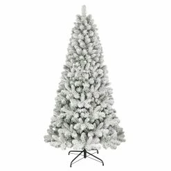 Flash Sale 🛒 6 Pack: 6ft. Unlit Flocked Virginia Pine Artificial 🔔 Christmas Tree by Puleo International 🤩