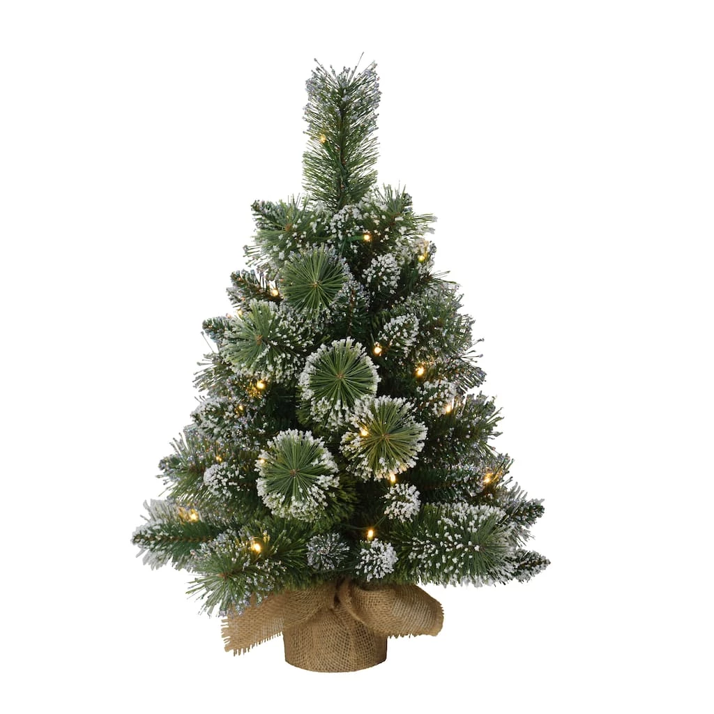 New π 6 Pack: 2ft. Pre-Lit Artificial π Christmas Tree in Burlap Sack, Warm White LED Lights by Puleo International β 3 New π 6 Pack: 2ft. Pre-Lit Artificial π Christmas Tree in Burlap Sack, Warm White LED Lights by Puleo International β
