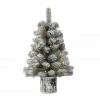 Brand new 🤩 6 Pack: 2ft. Pre-Lit Flocked Artificial 🔔 Christmas Tree in Metal Pot, Warm White LED Lights by Puleo International 🔥 -Christmas Shop D393396S 1