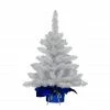 Promo 🎁 6 Pack: 2ft. Pre-Lit White Artificial ❄ Christmas Tree with in Blue Sack, White Lights by Puleo International 😍