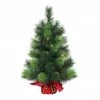Cheapest 🛒 6 Pack: 2ft. Pre-Lit Artificial 🎁 Christmas Tree in Red Fabric Base, Warm White LED Lights by Puleo International 🎁 -Christmas Shop D393408S 1