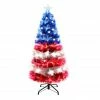 Wholesale ✨ 6 Pack: 4ft. Fiber Optic Patriotic Artificial 🔔 Christmas Tree by Puleo International ✔️ -Christmas Shop D393456S 1