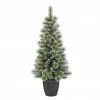 Top 10 🌟 6 Pack: 4ft. Pre-Lit Glitter Artificial 🎄 Christmas Tree in Planter, Clear Lights by Puleo International 🛒