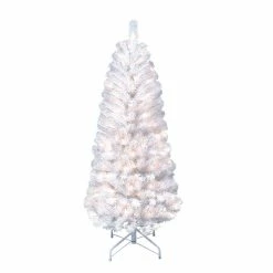 Discount 😉 6 Pack: 4.5ft. Pre-Lit White Northern Fir Artificial ❄ Christmas Tree, Clear Lights by Puleo International 🔔