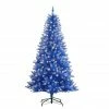 New 🤩 6 Pack: 6.5ft. Pre-Lit Fashion Blue Artificial ❄ Christmas Tree, Clear Lights by Puleo International 🎁 -Christmas Shop D393485S 1
