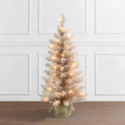Cheap 🔥 6 Pack: 3ft. Pre-Lit Rose Gold Artificial ❄ Christmas Tree by Puleo International 😉 -Christmas Shop D659585S 3