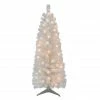 Outlet 🎉 6 Pack: 4.5ft. Pre-Lit White Tinsel Artificial 🎄 Christmas Tree by Puleo International ⌛ -Christmas Shop D659592S 1