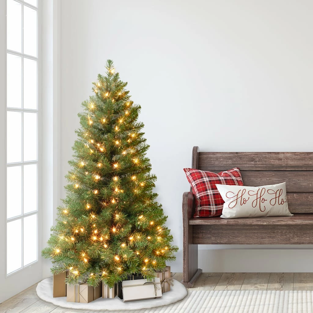 New 𧨠6 Pack: 4.5ft. Pre-Lit Virginia Pine Artificial β Christmas Tree, Clear Lights by Puleo International π€© 5 New 𧨠6 Pack: 4.5ft. Pre-Lit Virginia Pine Artificial β Christmas Tree, Clear Lights by Puleo International π€© - Image 3