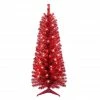 Best reviews of 😍 6 Pack: 4.5ft. Pre-Lit Red Tinsel Artificial 🎄 Christmas Tree, Clear Lights by Puleo International 👏 -Christmas Shop D659606S 1
