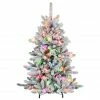 New π 6 Pack: 4.5ft. Pre-Lit Flocked Bennington Fir Artificial π Christmas Tree, Multicolor Lights by Puleo International 𧨠1 New π 6 Pack: 4.5ft. Pre-Lit Flocked Bennington Fir Artificial π Christmas Tree, Multicolor Lights by Puleo International 𧨠-Christmas Shop D659616S 1