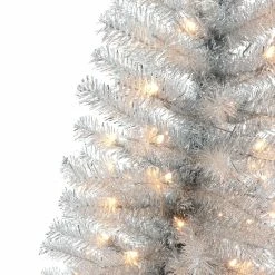 Budget π 6 Pack: 4.5ft. Pre-Lit Tinsel Artificial π Christmas Tree, Clear Lights by Puleo International π― 7 Budget π 6 Pack: 4.5ft. Pre-Lit Tinsel Artificial π Christmas Tree, Clear Lights by Puleo International π― -Christmas Shop D659633S 2