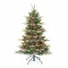 Best Sale 😉 6 Pack: 4.5ft. Pre-Lit Aspen Fir Artificial 🎁 Christmas Tree, Multicolor Lights by Puleo International 🔥 -Christmas Shop D659640S 1