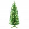 Flash Sale 🔥 6 Pack: 4.5ft. Pre-Lit Green Tinsel Artificial 🎄 Christmas Tree, Clear Lights by Puleo International 😀 -Christmas Shop D659671S 1