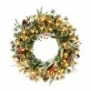 New 🌟 6 Pack: 32" Pre-Lit Glittery Berry & Pinecone Wreath by Puleo International 👍 -Christmas Shop D659699S 1