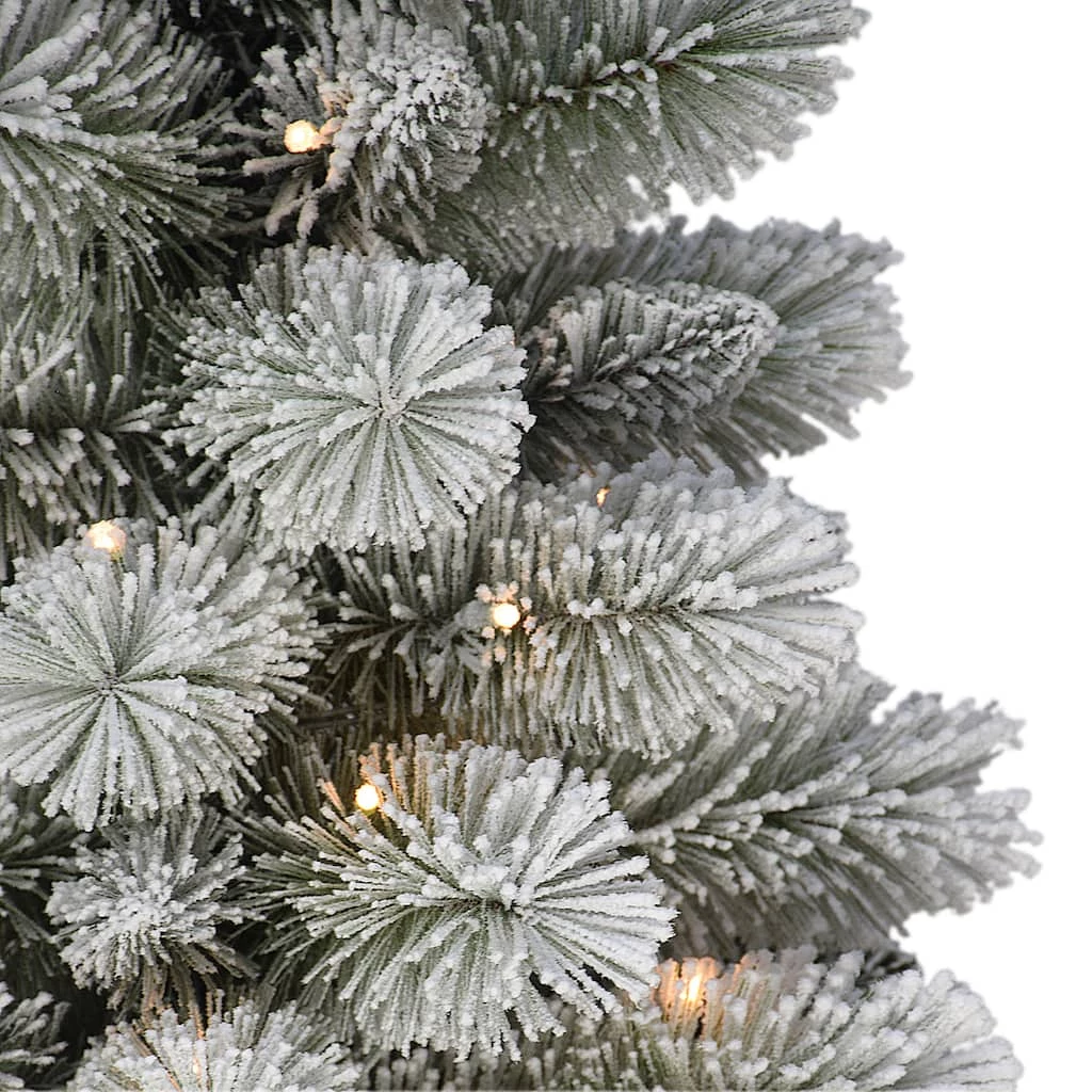 Wholesale β€οΈ 6 Pack: 3.5ft. Pre-Lit Potted Flocked Pine Artificial π Christmas Tree, White LED Lights by Puleo International π 5 Wholesale β€οΈ 6 Pack: 3.5ft. Pre-Lit Potted Flocked Pine Artificial π Christmas Tree, White LED Lights by Puleo International π - Image 3