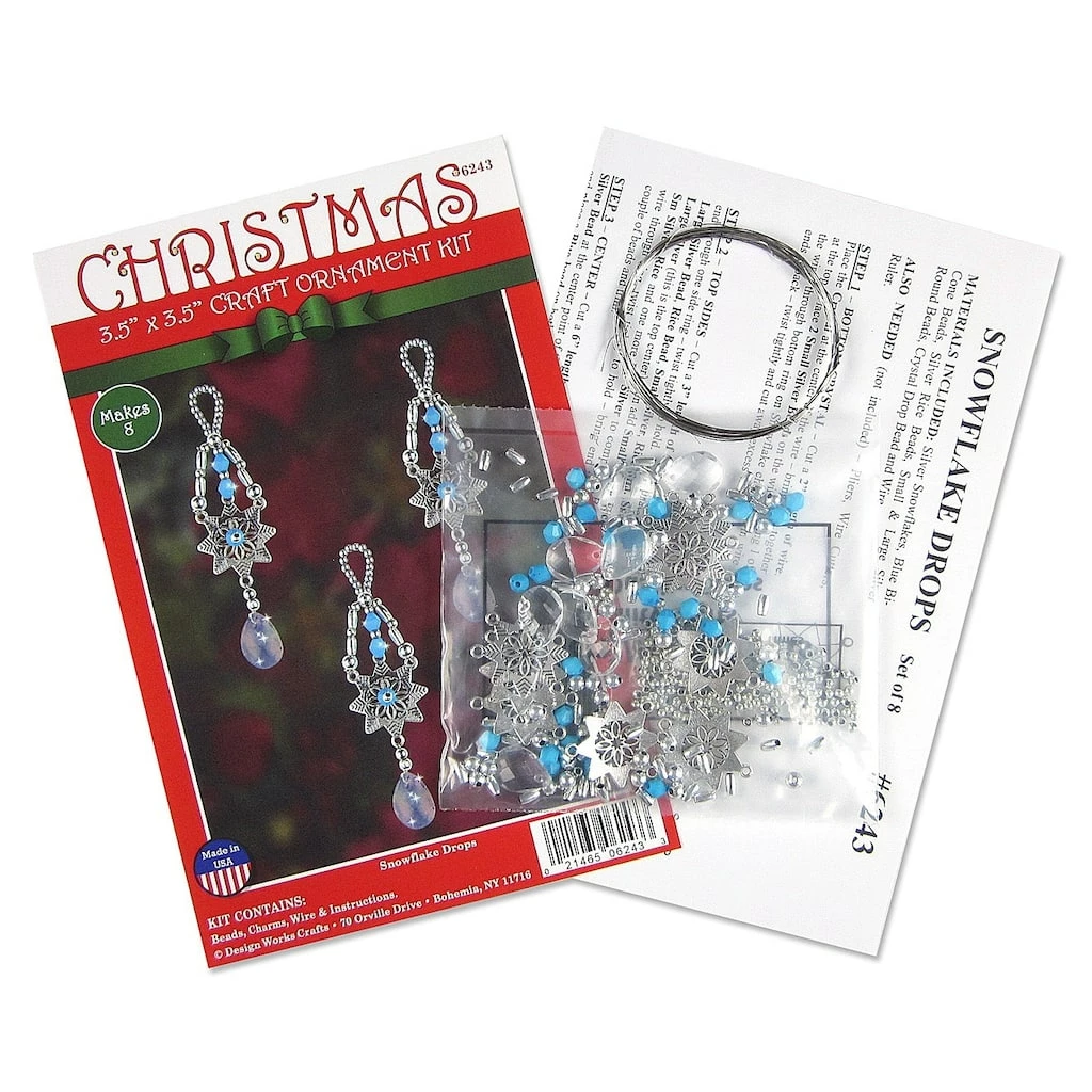 Best deal π€© Design Works™ 8ct. Snowflake Drop Beaded Ornament Kit π 4 Best deal π€© Design Works™ 8ct. Snowflake Drop Beaded Ornament Kit π - Image 2