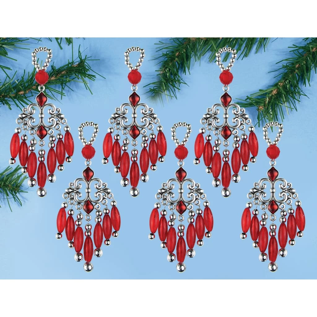 New ✨ Design Works™ 6ct. Ruby Drop Beaded Ornament Kit ✔️ 5 New ✨ Design Works™ 6ct. Ruby Drop Beaded Ornament Kit ✔️ - Image 3