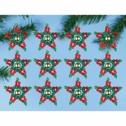 Cheapest ❤️ Design Works™ 12ct. Noel Stars Round Beaded Ornament Kit 🔥 -Christmas Shop D661082S 3