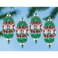Wholesale 🎁 Design Works™ 4ct. ❄ Christmas Lanterns Beaded Ornament Kit 😍 -Christmas Shop D661083S 3