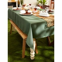 Cheapest 🔥 Artichoke Tonal Lattice Print Outdoor Tablecloth 60" x 84" by DII ⌛ -Christmas Shop D666367S 5