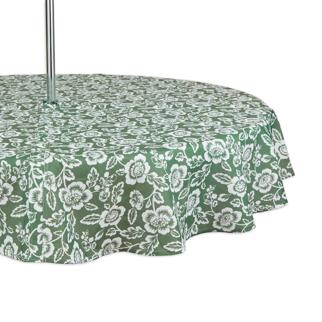 Flash Sale β Artichoke Green Floral Print Outdoor Tablecloth with Zipper, 60" Round by DII π 3 Flash Sale β Artichoke Green Floral Print Outdoor Tablecloth with Zipper, 60" Round by DII π