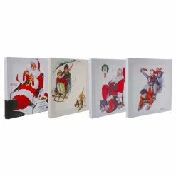 Wholesale 😉 Norman Rockwell Classic 🎅 Christmas Scene Canvas Prints Set, 4ct. by Northlight ⌛ -Christmas Shop D676167S 4