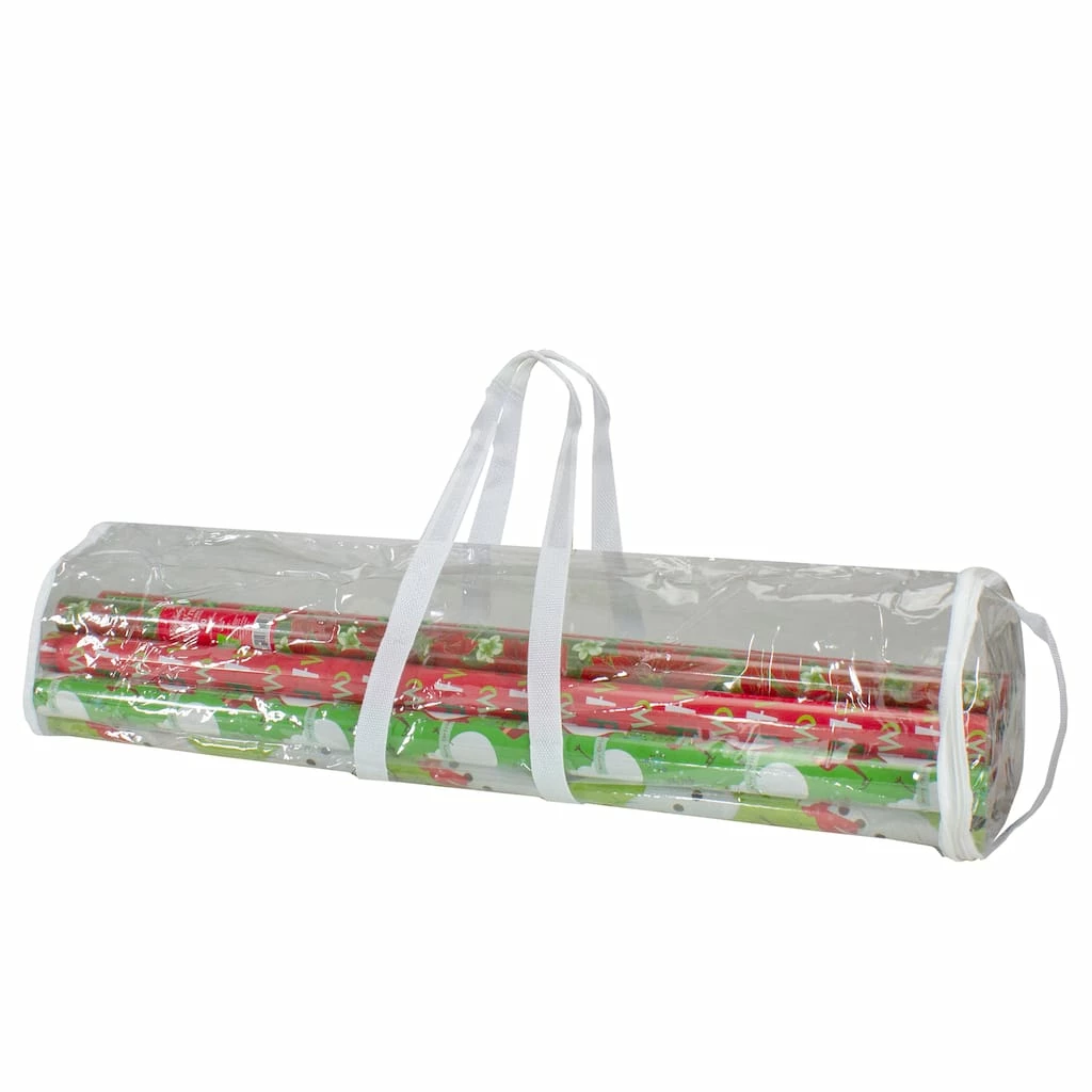 Brand new π 30" White & Transparent β Christmas Gift Wrap Organizer Bag with Handles by Northlight π₯° 2 Brand new π 30" White & Transparent β Christmas Gift Wrap Organizer Bag with Handles by Northlight π₯°