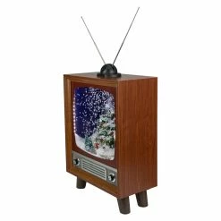Wholesale 👍 21" LED Lighted Musical Snowing 🎁 Christmas Tree TV Set Decoration by Northlight ✨ -Christmas Shop D676290S 3