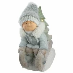 Top 10 😀 15" Beige & Green Lighted Boy on a Sled 🎅 Christmas Decoration by Northlight 😍 -Christmas Shop D676308S 3