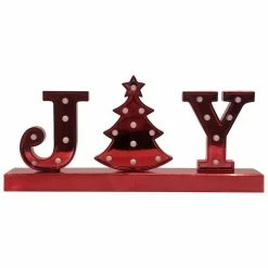 Best Sale 🧨 6.5" LED Red Joy 🎅 Christmas Marquee Sign by Northlight ❤️ -Christmas Shop D676342S 3