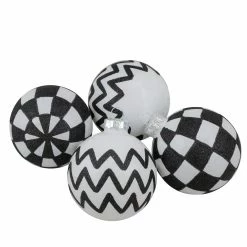 Cheap ✨ 2.5" Black & White Glass Ball Décor Set by Northlight ✨