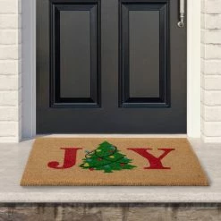 Top 10 ✔️ Natural Coir "Joy" 🎄 Christmas Tree Doormat by Northlight 🔥