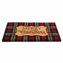 Top 10 🎉 Red & Black Plaid "Merry 🎄 Christmas" Rectangular Doormat by Northlight ⭐ -Christmas Shop D676581S 4