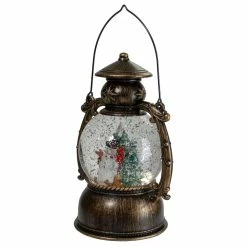 Best reviews of 🔔 8" Black with Brushed Gold LED Snowman & 🎁 Christmas Trees Snow Globe Lantern by Northlight 💯 -Christmas Shop D676585S 4