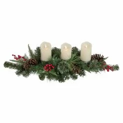 Christmas Shop 5 Outlet β€οΈ 32" Decorated Artificial Pine π Christmas Candle Holder Centerpiece by Northlight β