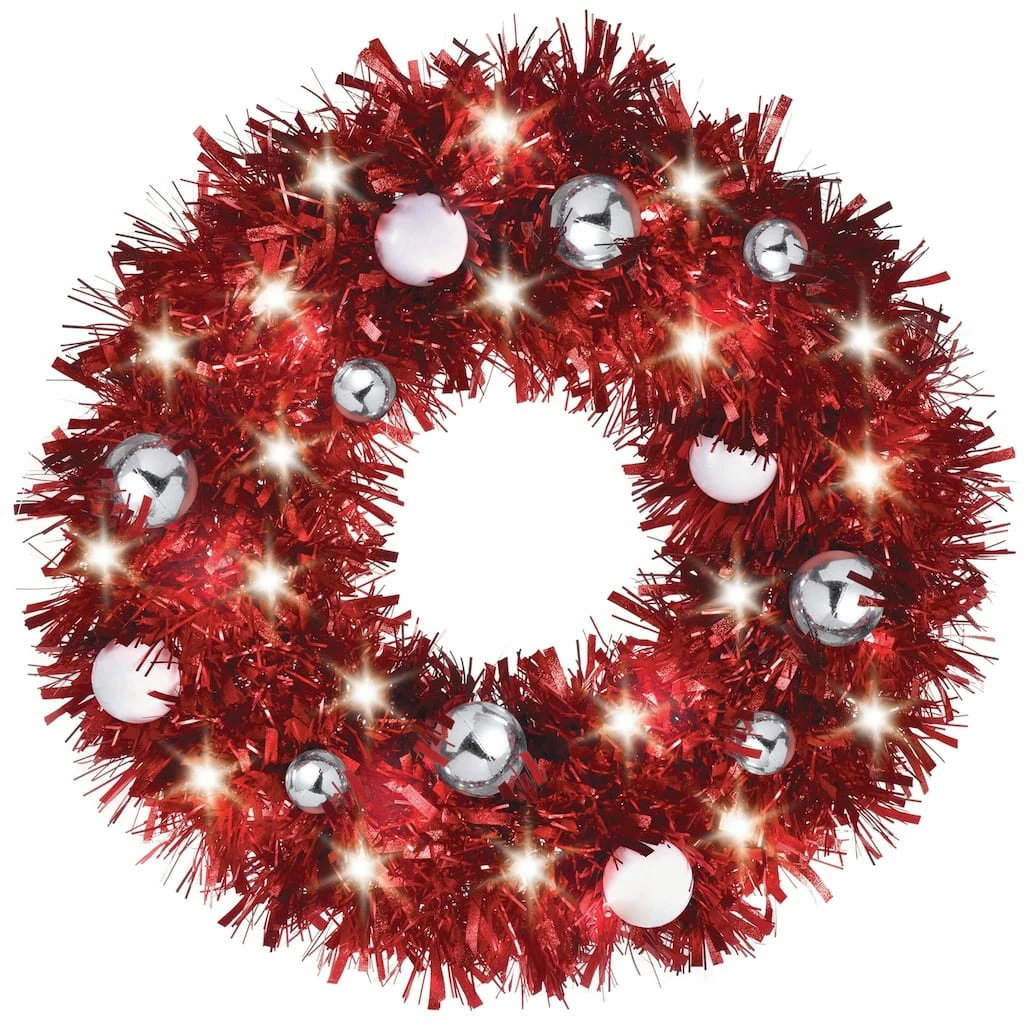 Hot Sale π 17" Light-Up Tinsel π Christmas Wreath by Amscan β€οΈ 3 Hot Sale π 17" Light-Up Tinsel π Christmas Wreath by Amscan β€οΈ