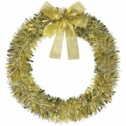 Cheapest 🛒 16" Silver and Gold Tinsel 🎄 Christmas Wreath, 3ct. by Amscan 😍