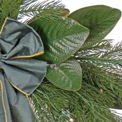 Budget 🧨 24'' LED Magnolia Mix Pine Wreath with Fabric Bow by National Tree Company 🌟 -Christmas Shop D677533S 3