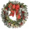 Top 10 ⌛ 24" Pre-Lit General Store Snowy Wreath with Bow by National Tree Company 😉 -Christmas Shop D677538S 1