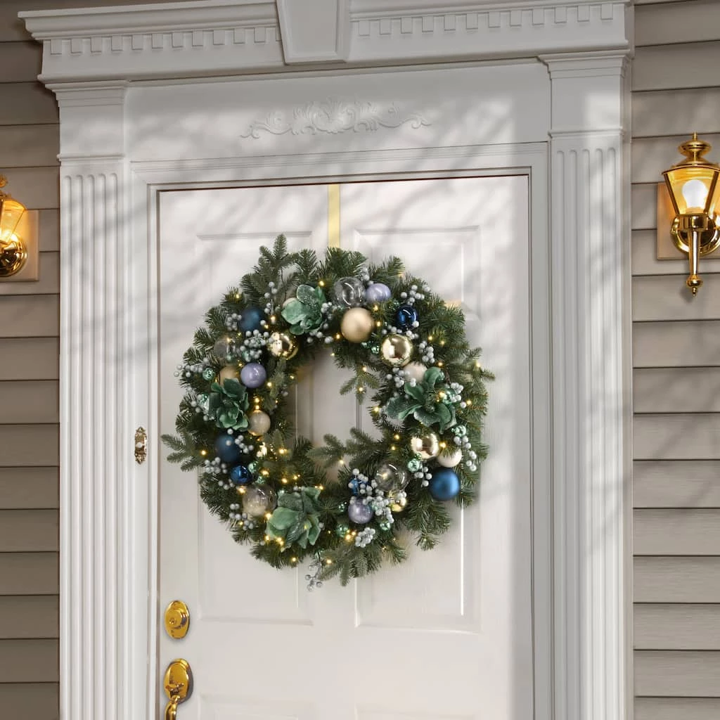 Top 10 π₯ 30" Warm White LED Decorated Arctic Wreath by National Tree Company π 4 Top 10 π₯ 30" Warm White LED Decorated Arctic Wreath by National Tree Company π - Image 2