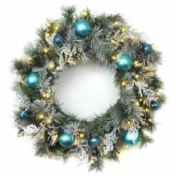 Best reviews of 🥰 24" Pre-lit LED Tinkham Pine Wreath by National Tree Company ✔️
