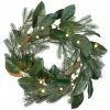 Outlet π 24" Warm White LED Magnolia Mix Pine Wreath by National Tree Company π 2 Outlet π 24" Warm White LED Magnolia Mix Pine Wreath by National Tree Company π -Christmas Shop D677545S 1