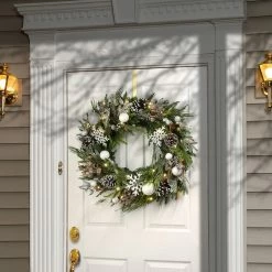Top 10 🤩 Alpine Collection 30" Warm White LED Decorated Wreath by National Tree Company ✔️ -Christmas Shop D677549S 2