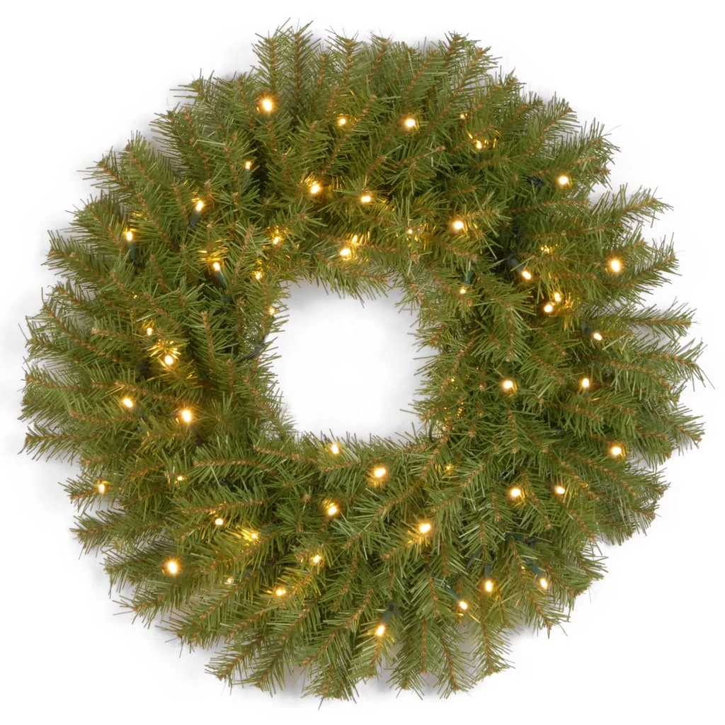 Buy ⌛ 30" LED Norwood Fir Wreath by National Tree Company ✨ 3 Buy ⌛ 30" LED Norwood Fir Wreath by National Tree Company ✨