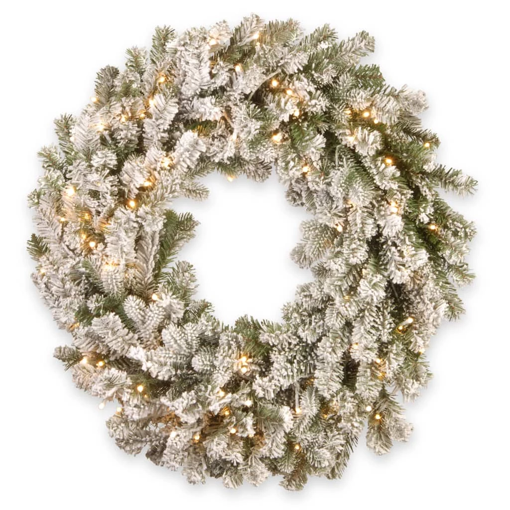 Best deal ๐ 24" LED Snowy Sheffield Spruce Wreath by National Tree Company โญ 3 Best deal ๐ 24" LED Snowy Sheffield Spruce Wreath by National Tree Company โญ